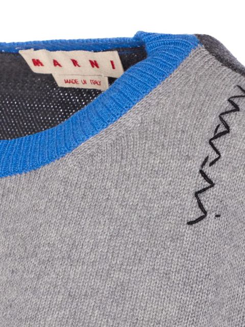 Marni colour-block cashmere sweater - Grey - zdjęcie produktu nr 2