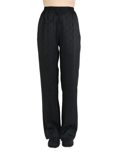 Marine Serre moon-print flared trousers - Black - zdjęcie produktu nr 1