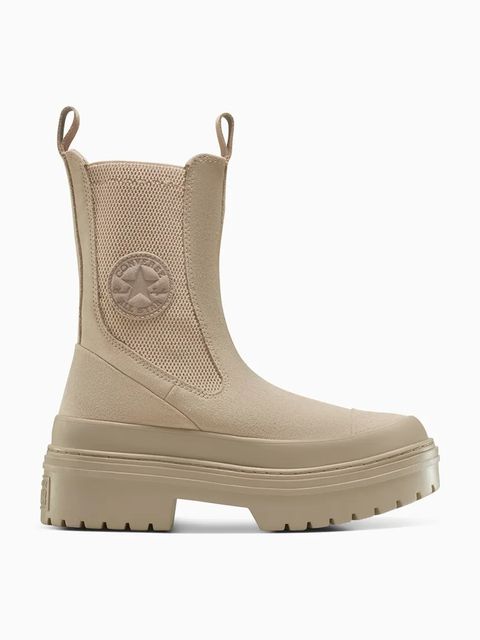 Converse sztyblety zamszowe Chuck Taylor All Star Lugged Heel Nu damskie kolor beżowy na platformie A14544C - zdjęcie produktu nr 1