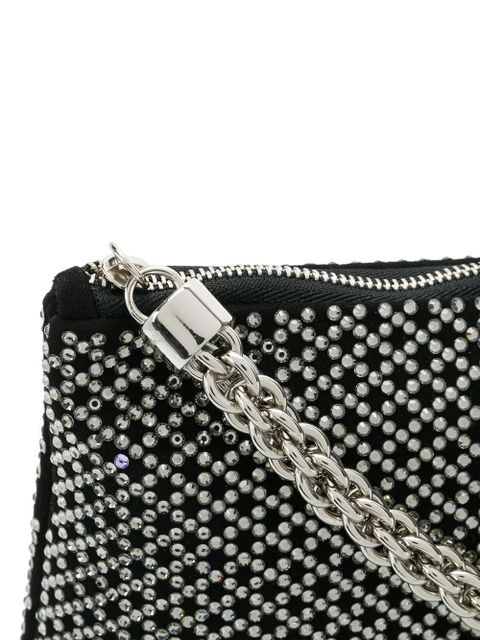 Jimmy Choo Callie crystal-embellished clutch bag - Black