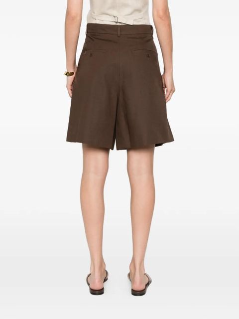 Weekend Max Mara pleatd bermuda shorts - Brown