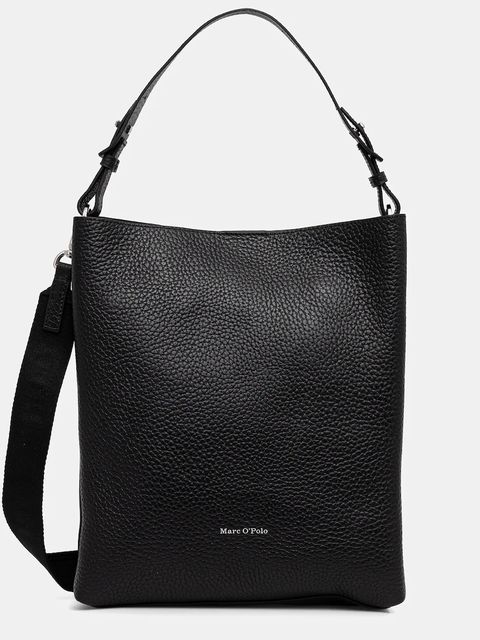 Marc O'Polo torebka skórzana kolor czarny 5000007749 - zdjęcie produktu nr 1