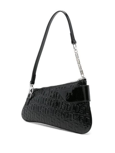 GCDS Comma Notte monogram shoulder bag - Black