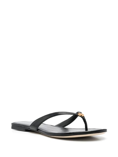 Tory Burch Classic leather flip flops - Black - zdjęcie produktu nr 2
