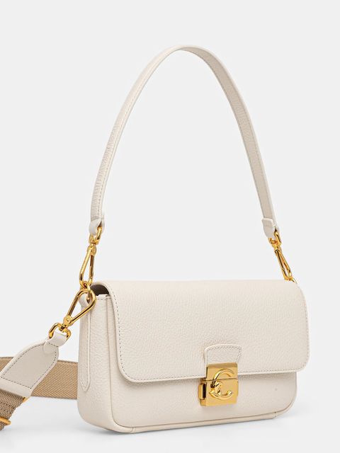 Coccinelle torebka skórzana C-ME LOCK kolor beżowy E1 U4K 12 02 01 - zdjęcie produktu nr 2