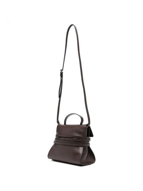 Moschino buckle leather mini bag - Brown