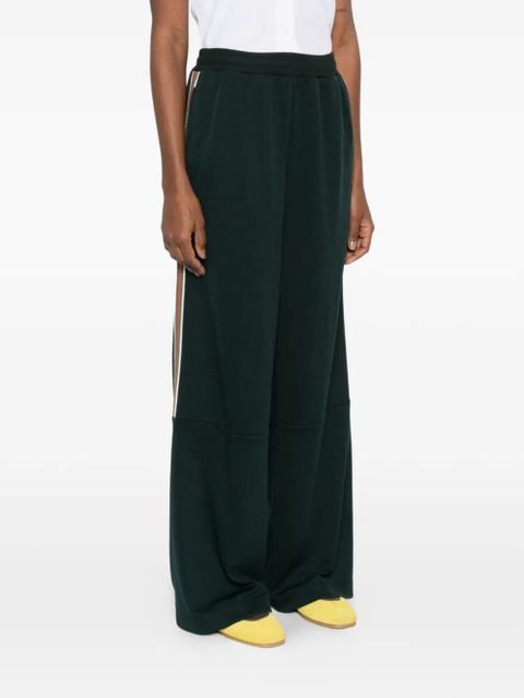 Gucci elasticated-waistband wide-leg trousers - Green