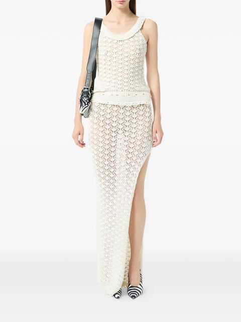 Blumarine side-split maxi skirt - Neutrals