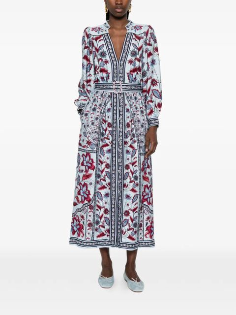 FARM Rio Marcelle floral belted midi dress - Blue