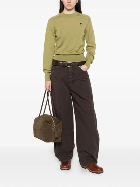 AMI Paris appliqué sweater - Green - zdjęcie produktu nr 2