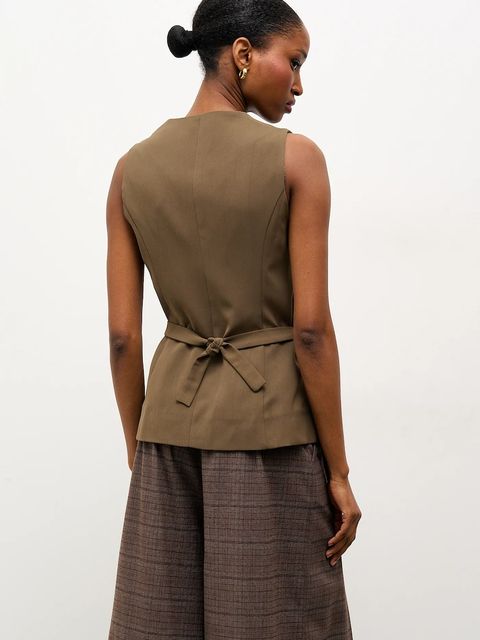 Answear.LAB kamizelka kolor zielony oversize