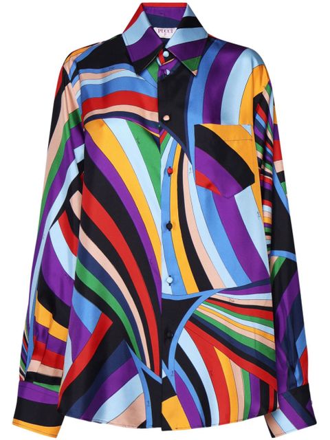 PUCCI Iride-print shirt - Blue