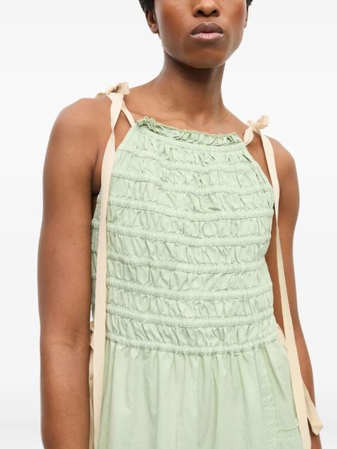 GANNI tiered dress - Green