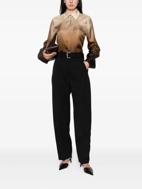 Sportmax ombré-effect silk shirt - Brown - zdjęcie produktu nr 2