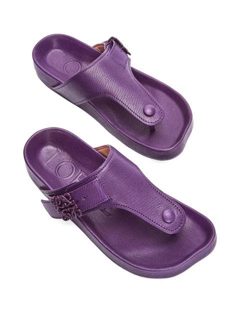 LOEWE buckle-detail sandals - Purple