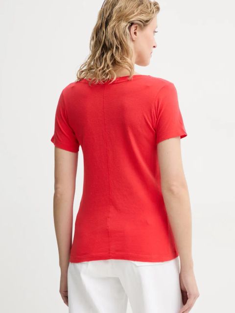 American Vintage t-shirt bawełniany damski kolor czerwony GAMI02DE25