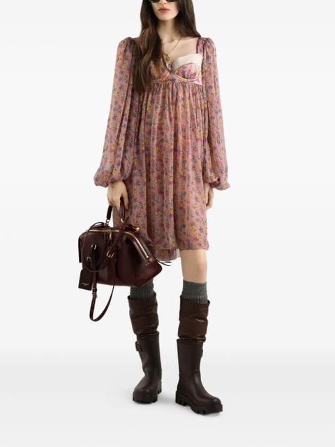 Dolce & Gabbana floral puff-sleeve dress - Pink - zdjęcie produktu nr 2