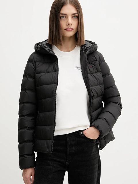 Tommy Jeans kurtka puchowa kolor czarny zimowa DW0DW21617