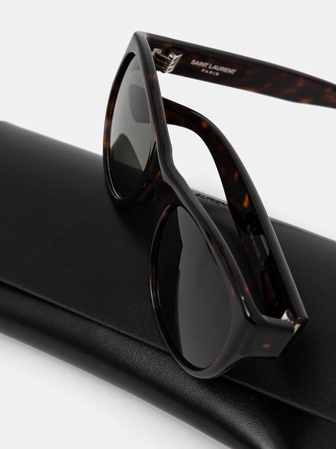 Saint Laurent okulary przeciwsłoneczne MAXIME kolor brązowy SL 798