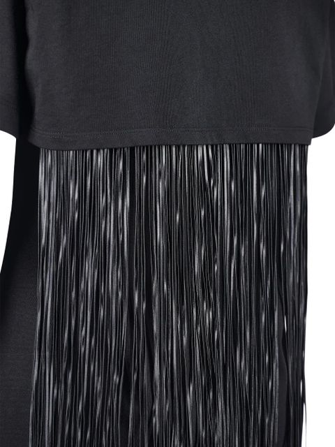 Sportmax fringe-detail T-shirt - Black