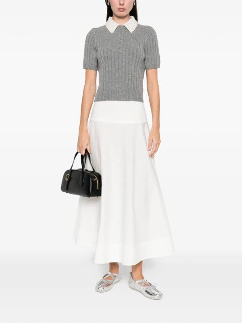 Maje removable-collar sweatshirt - Grey