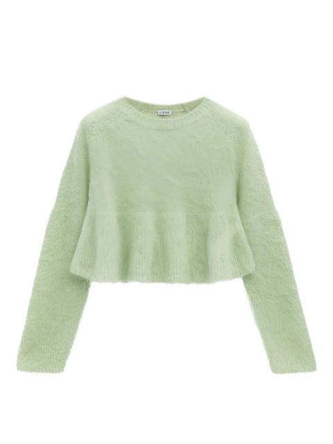 LOEWE peplum-hem sweater - Green - zdjęcie produktu nr 1