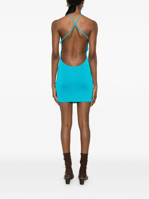 Isa Boulder crew-neck mini dress - Blue