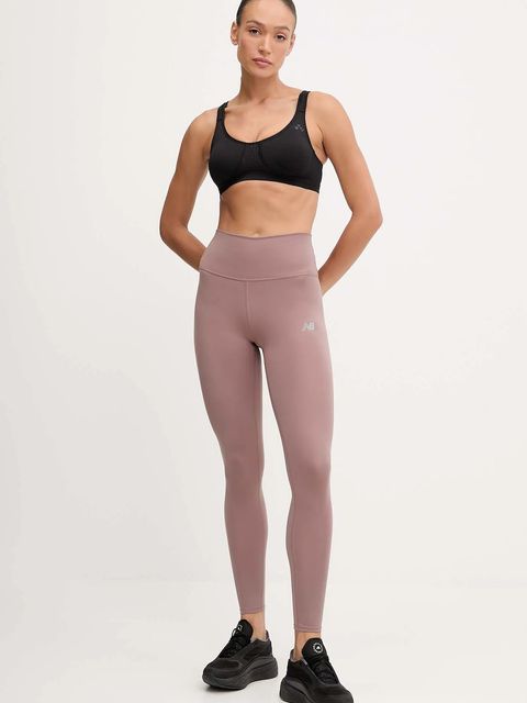 New Balance legginsy treningowe damskie kolor różowy z nadrukiem WP51126EAS - zdjęcie produktu nr 2