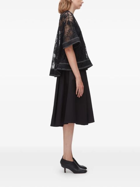 3.1 Phillip Lim lace-appliqué top - Black