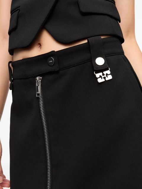 GANNI zip-up skirt - Black