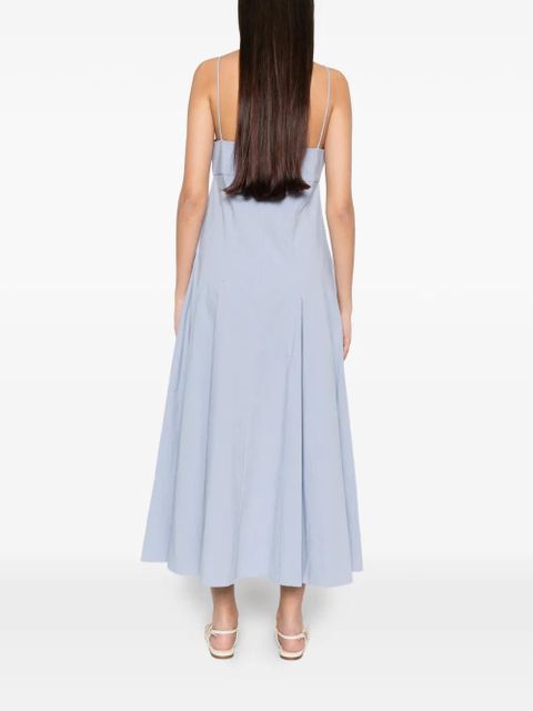 St. Agni pleated cotton dress - Blue