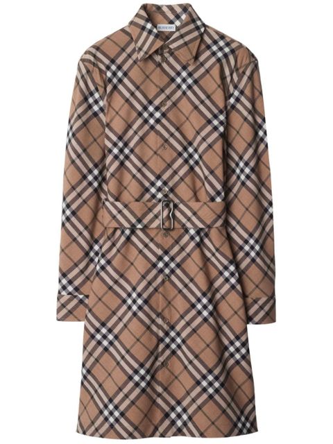 Burberry checked shirt dress - Brown - zdjęcie produktu nr 1