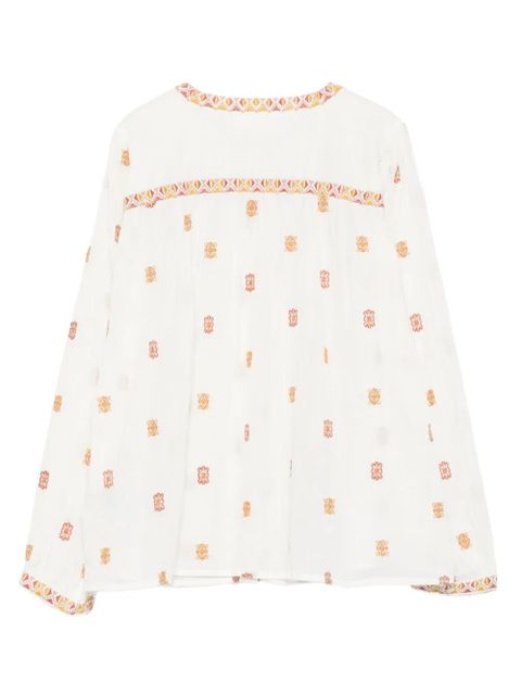 Ba&Sh Daphne geometric-pattern blouse - White - zdjęcie produktu nr 2