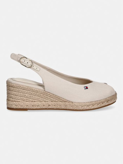 Tommy Hilfiger sandały na koturnie damskie MID WEDGE ESPAD SLINGBACK - zdjęcie produktu nr 1