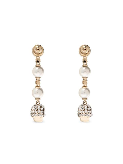 Alexander McQueen crystal-embellished earrings - Gold - zdjęcie produktu nr 2