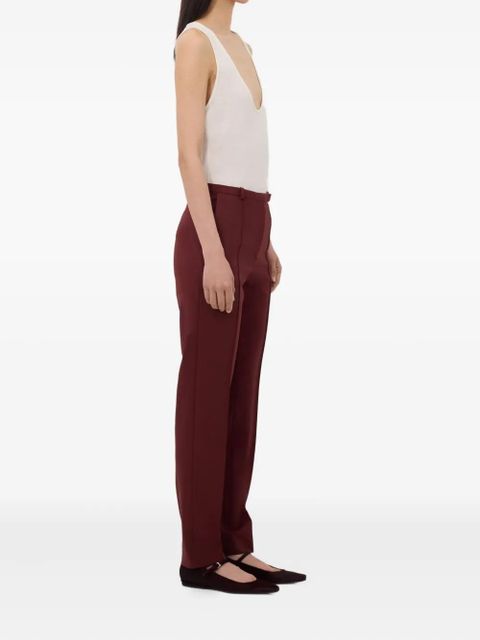 LouLou de Saison pleat-front straight trousers - Red - zdjęcie produktu nr 2