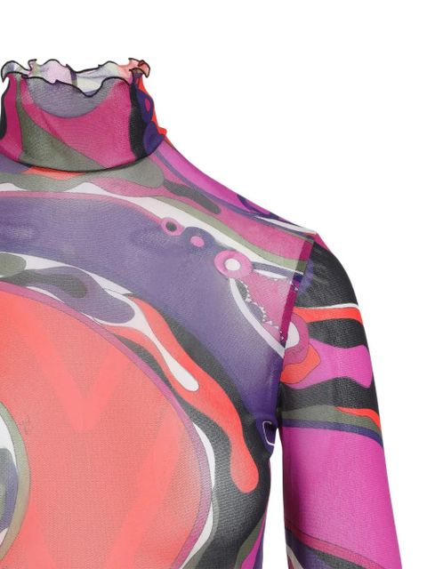 PUCCI swirl-print turtleneck dress - Purple - zdjęcie produktu nr 2