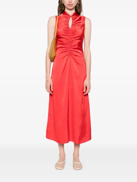 SANDRO satin midi dress - Red - zdjęcie produktu nr 2