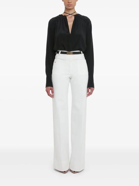 Victoria Beckham gathered-detail blouse - Black - zdjęcie produktu nr 2