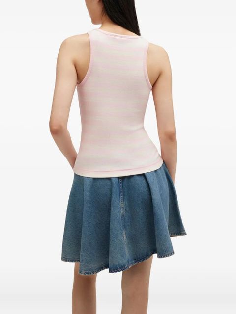 GANNI striped tank top - Pink