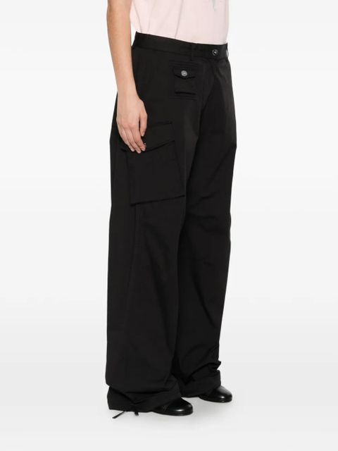 GANNI drawstring cargo pants - Black