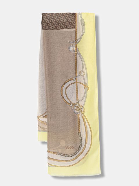 Liu Jo szal damska kolor żółty wzorzysta 2A6052 T2745 - zdjęcie produktu nr 1