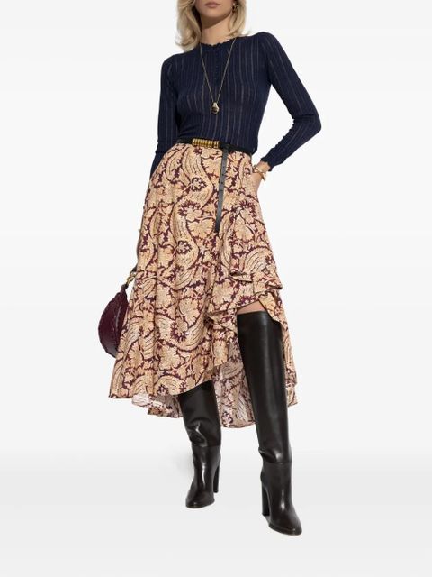 Ulla Johnson floral-print asymmetric skirt - Neutrals - zdjęcie produktu nr 2