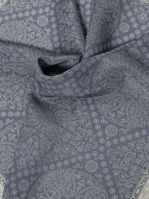 Answear.LAB apaszka jedwabna damska kolor granatowy wzorzysta - zdjęcie produktu nr 2