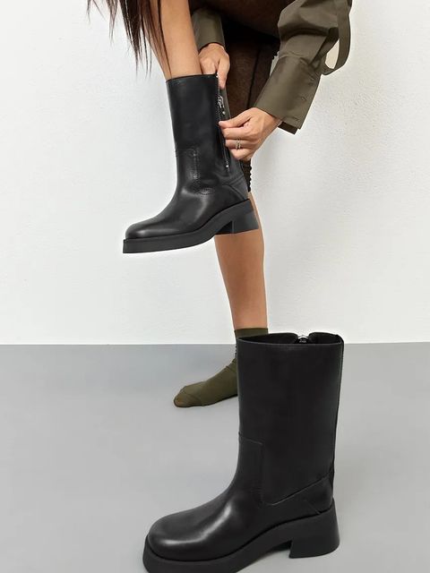 Miista botki zamszowe Gunda damskie kolor czarny na słupku E8_4039