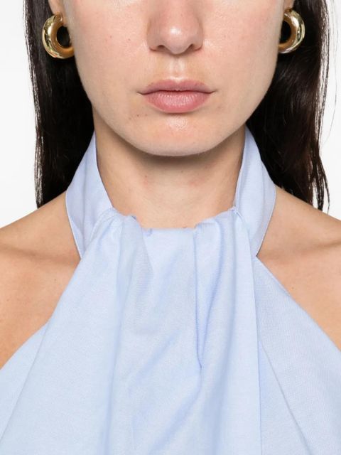 St. Agni halter tie-back top - Blue
