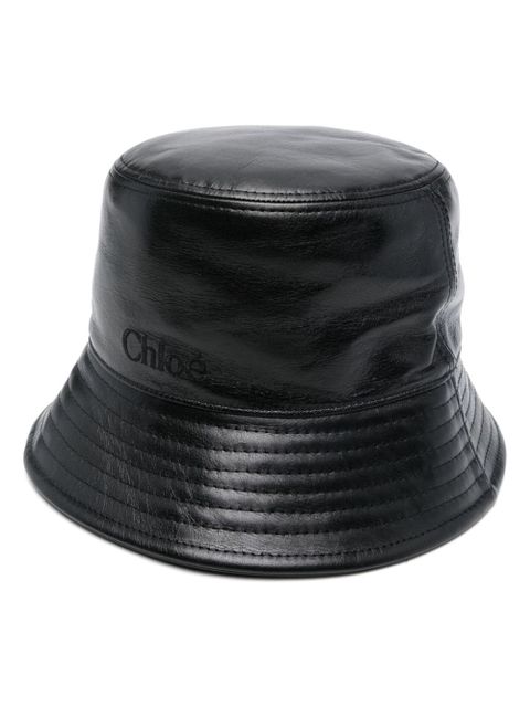 Chloé logo-embroidered bucket hat - Black
