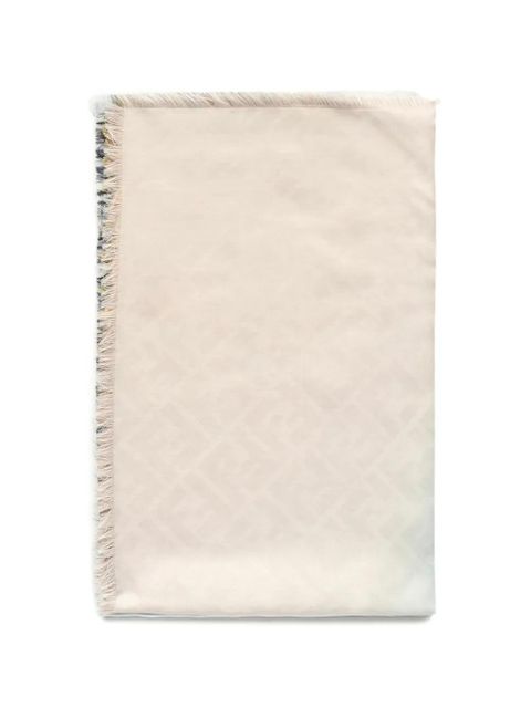 FENDI FF fringed-trim scarf - Yellow - zdjęcie produktu nr 1