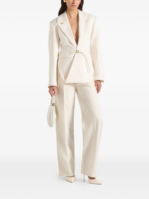 Manière De Voir Yuna plunge belted blazer - Neutrals - zdjęcie produktu nr 2