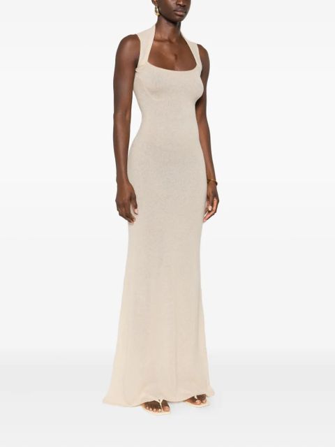 Aya Muse gathered maxi dress - Neutrals